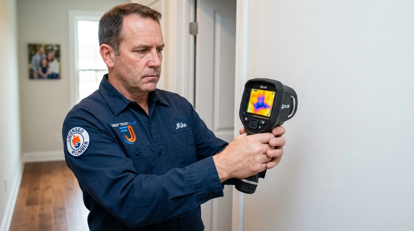 Thermal imaging leak detection by Johns Plumbing LLC in Saint Bonaventure
